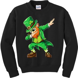 Dabbing Leprechaun Funny Gifts St Patricks Day Kids Sweatshirt