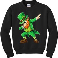 Dabbing Leprechaun Funny Gifts St Patricks Day Kids Sweatshirt