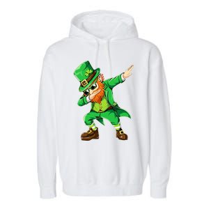 Dabbing Leprechaun Funny Gifts St Patricks Day Garment-Dyed Fleece Hoodie