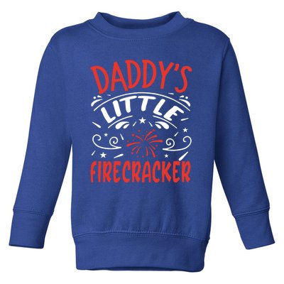 Daddys Little Firecracker Gift Toddler Sweatshirt