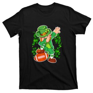 Dabbing Leprechaun Football St Patrick's Day Boys Kids  T-Shirt