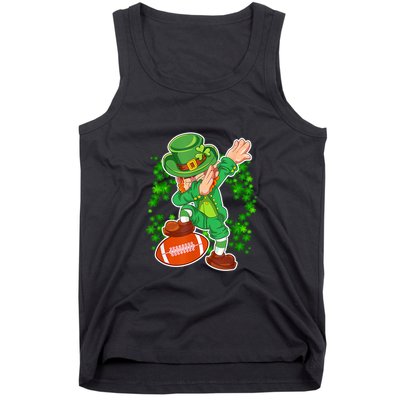 Dabbing Leprechaun Football St Patrick's Day Boys Kids  Tank Top