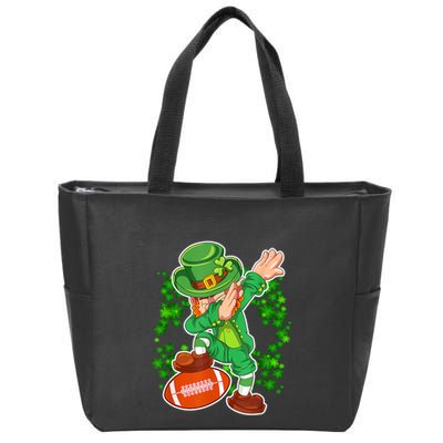 Dabbing Leprechaun Football St Patrick's Day Boys Kids  Zip Tote Bag