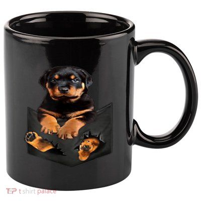 Dog Lovers Funny Gift Rottweiler In Pocket Funny Dog Rottweiler Funny Gift 11oz C Handle Ceramic Mug