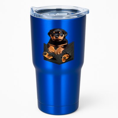 Dog Lovers Funny Gift Rottweiler In Pocket Funny Dog Rottweiler Funny Gift Tumbler