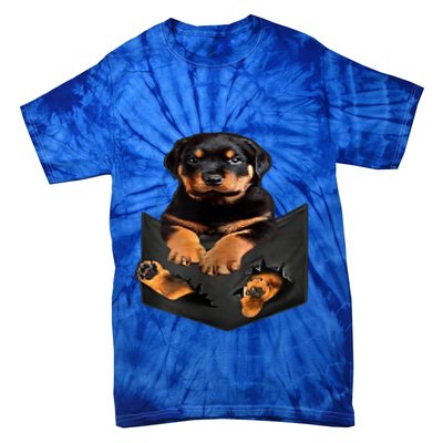 Dog Lovers Funny Gift Rottweiler In Pocket Funny Dog Rottweiler Funny Gift Tie-Dye T-Shirt