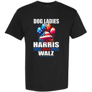 Dog Ladies For Harris Walz 2024 Garment-Dyed Heavyweight T-Shirt