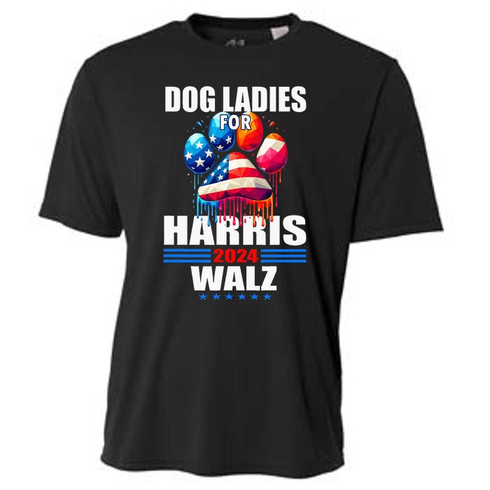 Dog Ladies For Harris Walz 2024 Cooling Performance Crew T-Shirt