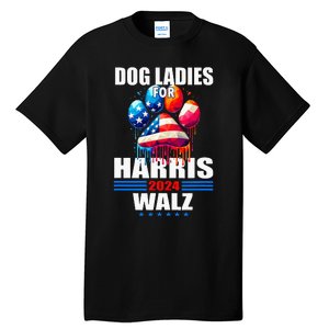 Dog Ladies For Harris Walz 2024 Tall T-Shirt