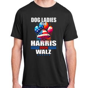 Dog Ladies For Harris Walz 2024 Adult ChromaSoft Performance T-Shirt