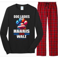 Dog Ladies For Harris Walz 2024 Long Sleeve Pajama Set