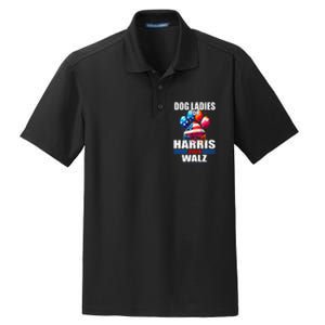 Dog Ladies For Harris Walz 2024 Dry Zone Grid Polo