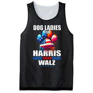 Dog Ladies For Harris Walz 2024 Mesh Reversible Basketball Jersey Tank