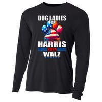 Dog Ladies For Harris Walz 2024 Cooling Performance Long Sleeve Crew