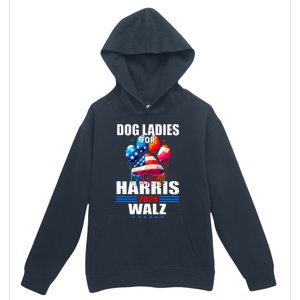 Dog Ladies For Harris Walz 2024 Urban Pullover Hoodie