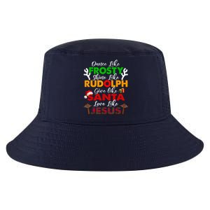 Dance Like Frosty Shine Rudolph Give Santa Love Jesus Xmas Cool Comfort Performance Bucket Hat