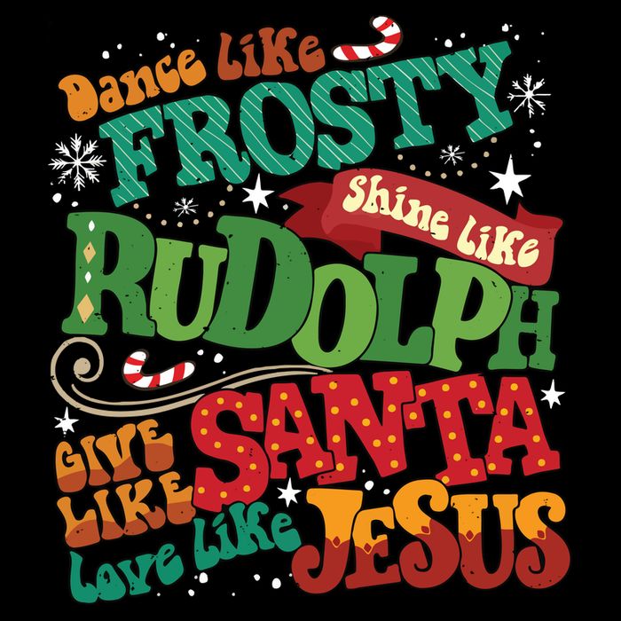 Dance Like Frosty Shine Like Rudolph Give Like Santa Love Like Jesus Cooling Performance Crew T-Shirt