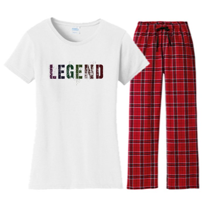 Drafting Legend Fantasy Football Basketball Genius Newbie Women's Flannel Pajama Set