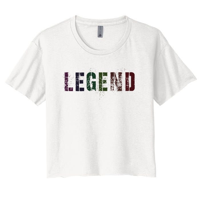 Drafting Legend Fantasy Football Basketball Genius Newbie Women's Crop Top Tee