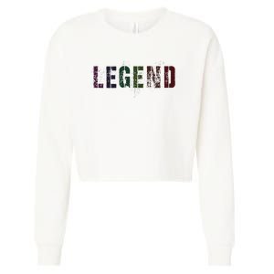 Drafting Legend Fantasy Football Basketball Genius Newbie Cropped Pullover Crew