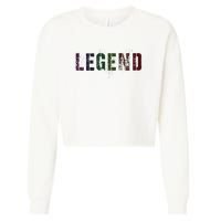 Drafting Legend Fantasy Football Basketball Genius Newbie Cropped Pullover Crew