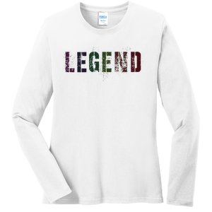 Drafting Legend Fantasy Football Basketball Genius Newbie Ladies Long Sleeve Shirt