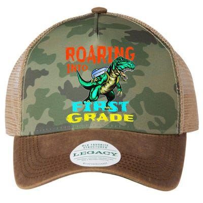 Dino Lover First Day Of School Outfit 1st Grade Tee Legacy Tie Dye Trucker Hat