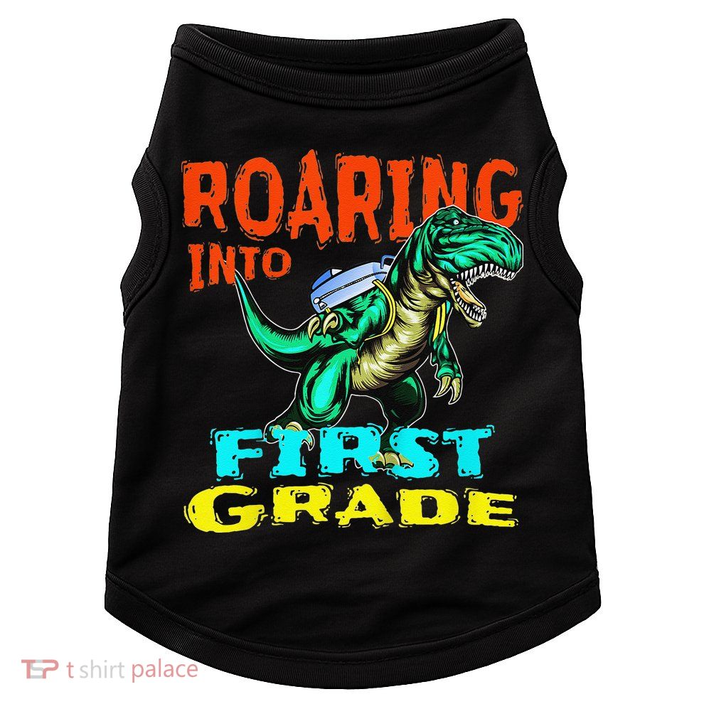 Dino Lover First Day Of School Outfit 1st Grade Tee Doggie Tank