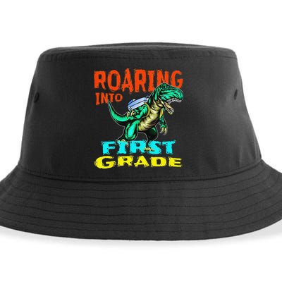 Dino Lover First Day Of School Outfit 1st Grade Tee Sustainable Bucket Hat