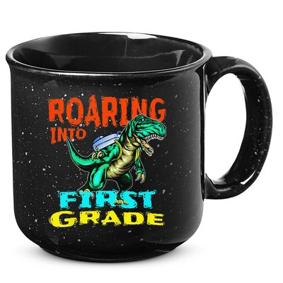 Dino Lover First Day Of School Outfit 1st Grade Tee 15oz Campfire Ceramic Mug