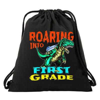 Dino Lover First Day Of School Outfit 1st Grade Tee Drawstring Bag