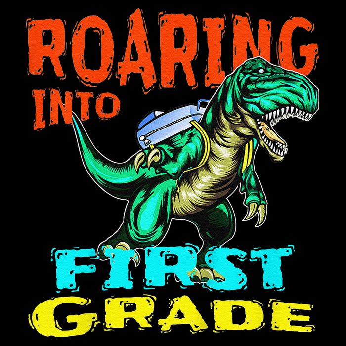 Dino Lover First Day Of School Outfit 1st Grade Tee 16 in Basic Backpack