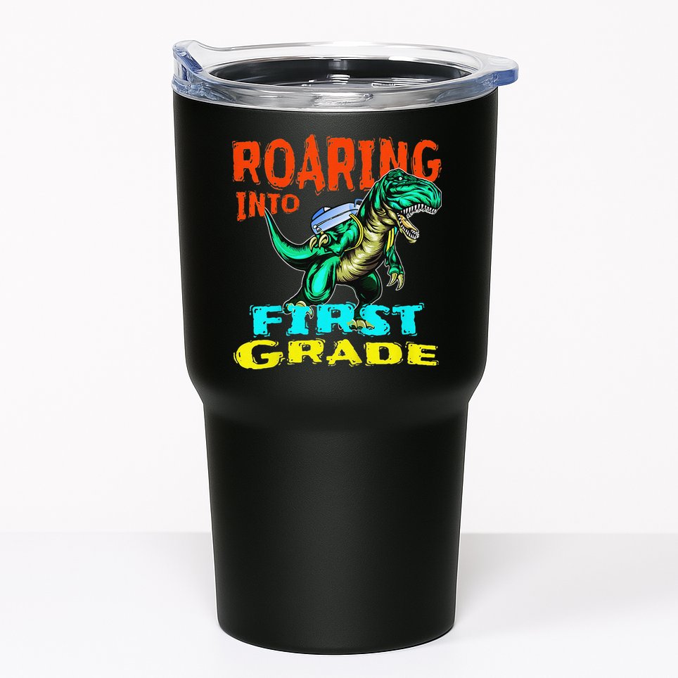 Dino Lover First Day Of School Outfit 1st Grade Tee Tumbler