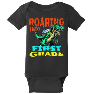 Dino Lover First Day Of School Outfit 1st Grade Tee Baby Bodysuit