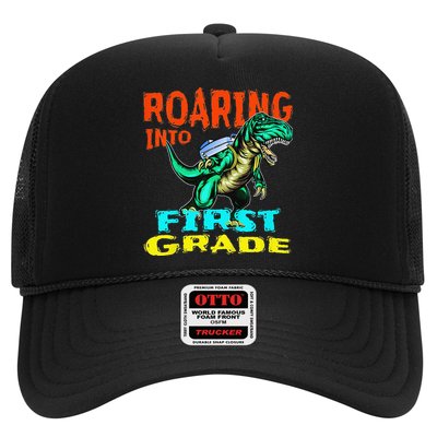 Dino Lover First Day Of School Outfit 1st Grade Tee Trucker Hat