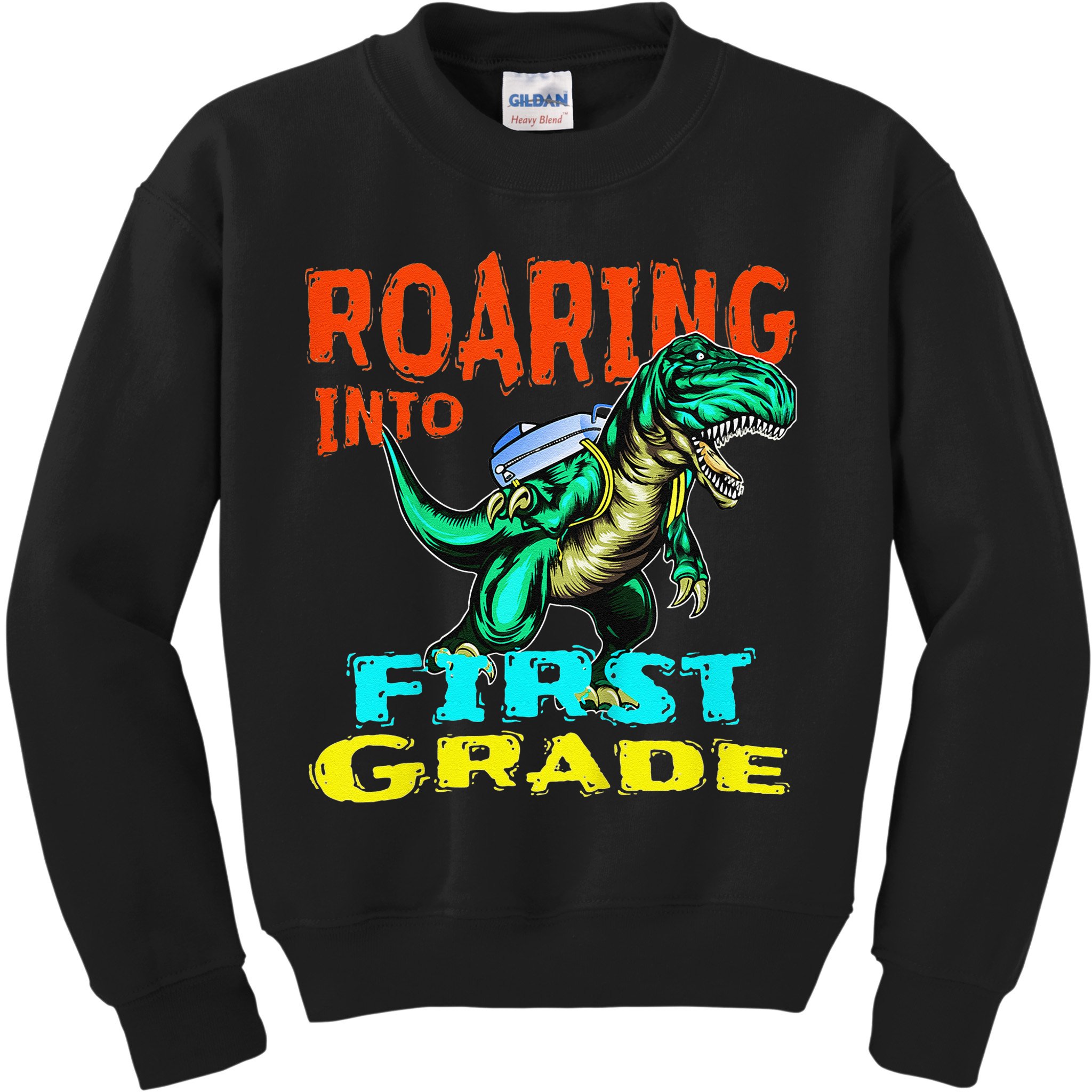 Dino Lover First Day Of School Outfit 1st Grade Tee Kids Sweatshirt