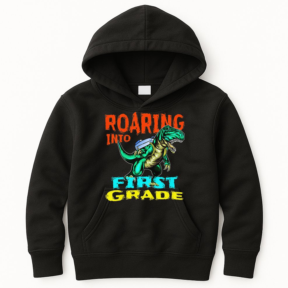 Dino Lover First Day Of School Outfit 1st Grade Tee Kids Hoodie