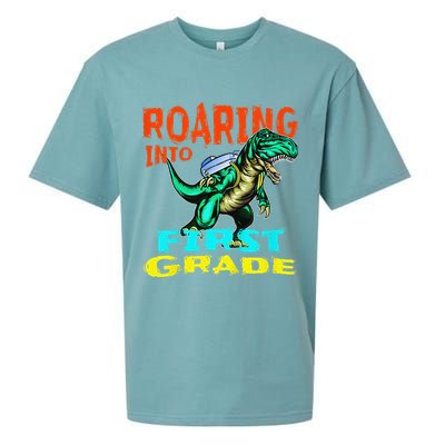 Dino Lover First Day Of School Outfit 1st Grade Tee Sueded Cloud Jersey T-Shirt