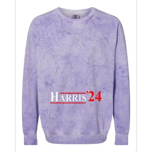 Dog Ladies For Kamala Funny Dog 2024 President Kamala Harris Colorblast Crewneck Sweatshirt