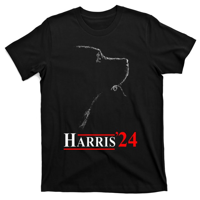 Dog Ladies For Kamala Funny Dog 2024 President Kamala Harris T-Shirt