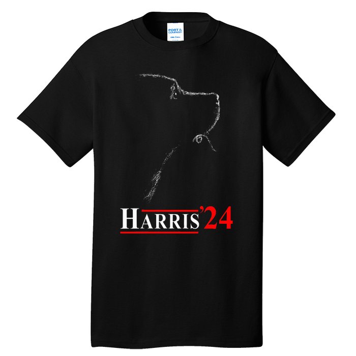 Dog Ladies For Kamala Funny Dog 2024 President Kamala Harris Tall T-Shirt