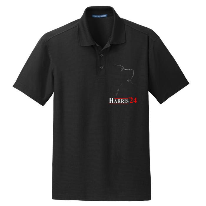 Dog Ladies For Kamala Funny Dog 2024 President Kamala Harris Dry Zone Grid Polo