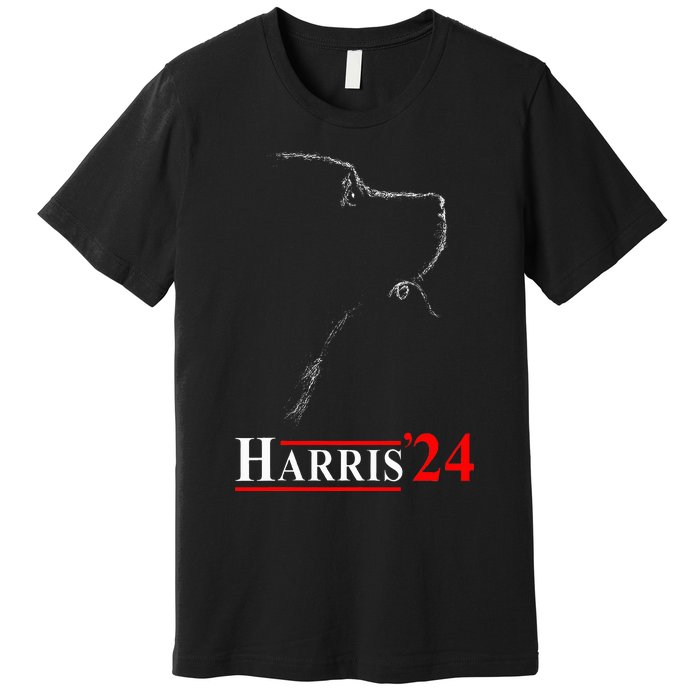 Dog Ladies For Kamala Funny Dog 2024 President Kamala Harris Premium T-Shirt