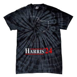 Dog Ladies For Kamala Funny Dog 2024 President Kamala Harris Tie-Dye T-Shirt