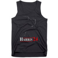 Dog Ladies For Kamala Funny Dog 2024 President Kamala Harris Tank Top