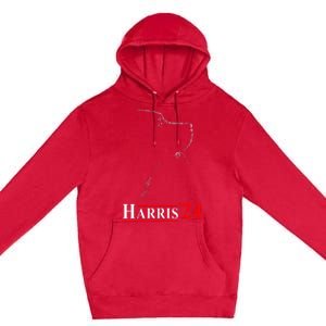 Dog Ladies For Kamala Funny Dog 2024 President Kamala Harris Premium Pullover Hoodie