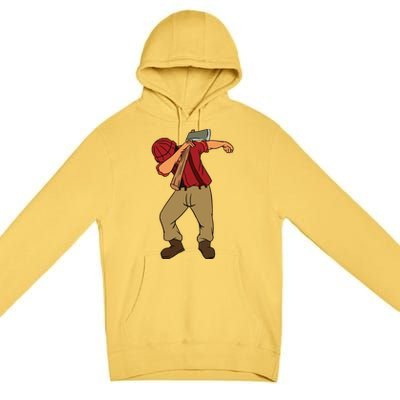 Dabbing Lumberjack Funny Dab Lumberman Gift Tee Premium Pullover Hoodie