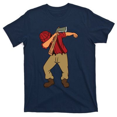 Dabbing Lumberjack Funny Dab Lumberman Gift Tee T-Shirt