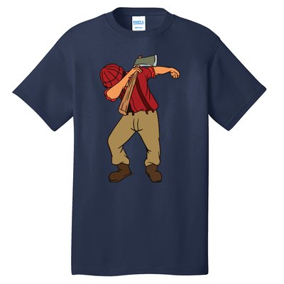 Dabbing Lumberjack Funny Dab Lumberman Gift Tee Tall T-Shirt