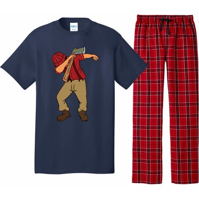 Dabbing Lumberjack Funny Dab Lumberman Gift Tee Pajama Set